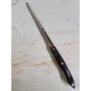 CUTCO BREAD KNIFE #1724 BROWN MARBLE SWIRL. 9.5"